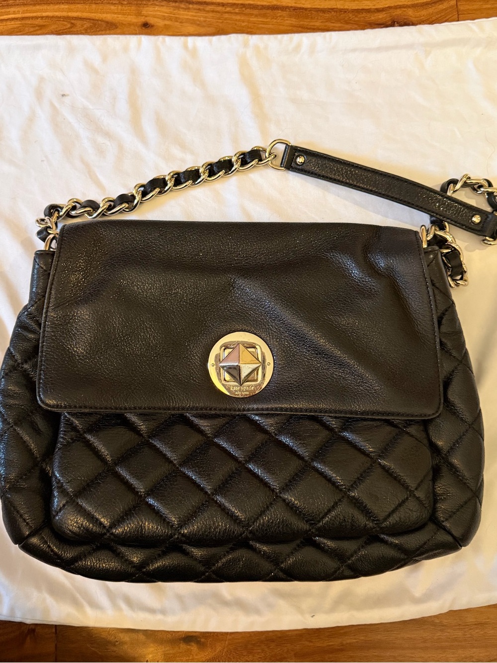 Kate Spade Natalia Black Quilted Shoulder Bag